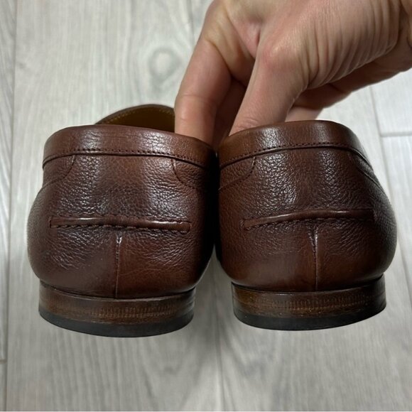 Gucci Brown Leather Horsebit Loafers - Picture 4 of 10